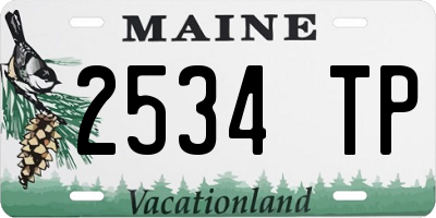 ME license plate 2534TP
