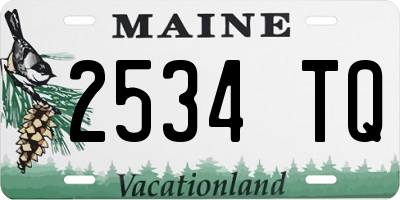 ME license plate 2534TQ