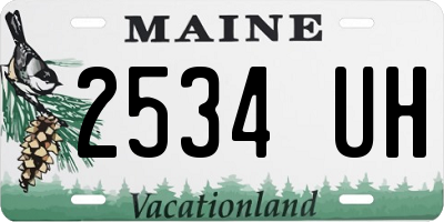 ME license plate 2534UH