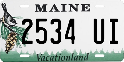 ME license plate 2534UI