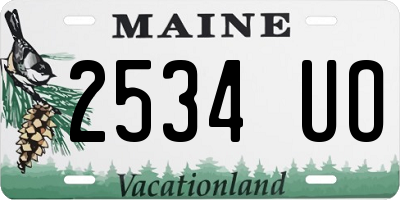 ME license plate 2534UO