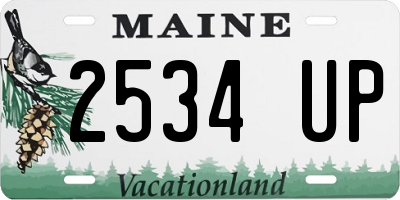 ME license plate 2534UP