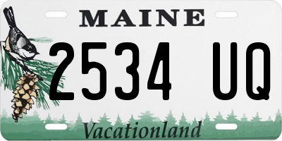 ME license plate 2534UQ