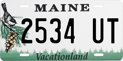 ME license plate 2534UT