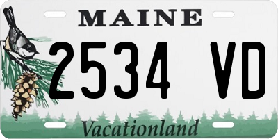 ME license plate 2534VD