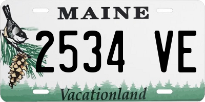 ME license plate 2534VE
