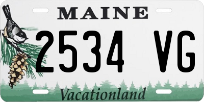 ME license plate 2534VG