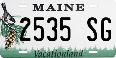 ME license plate 2535SG