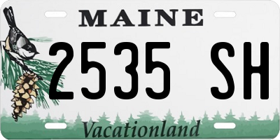 ME license plate 2535SH