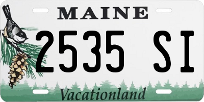 ME license plate 2535SI