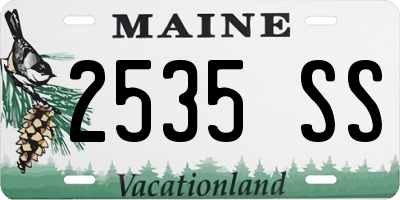 ME license plate 2535SS