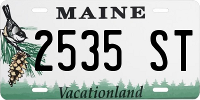 ME license plate 2535ST