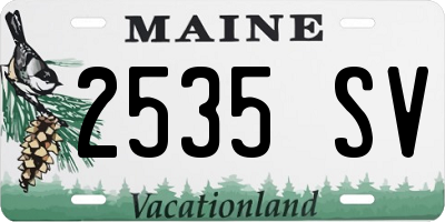 ME license plate 2535SV