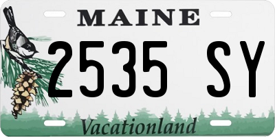 ME license plate 2535SY