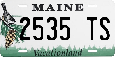 ME license plate 2535TS