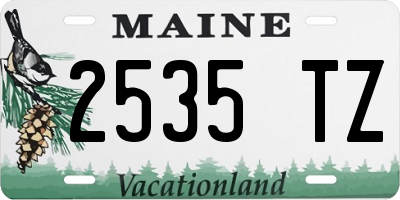 ME license plate 2535TZ