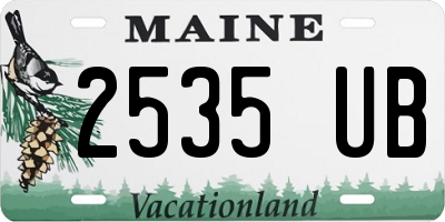 ME license plate 2535UB