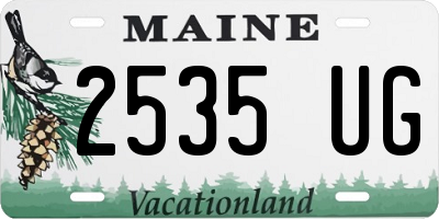 ME license plate 2535UG