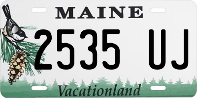 ME license plate 2535UJ
