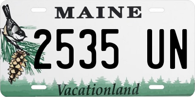 ME license plate 2535UN