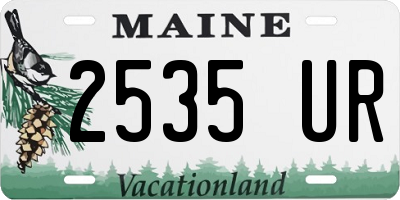 ME license plate 2535UR