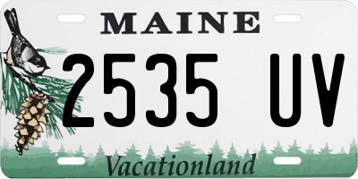 ME license plate 2535UV