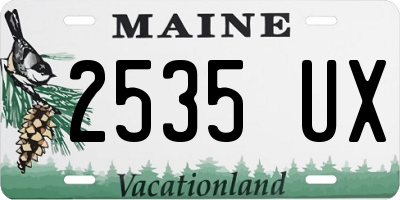 ME license plate 2535UX
