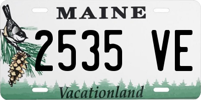 ME license plate 2535VE