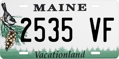ME license plate 2535VF