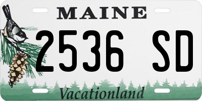 ME license plate 2536SD