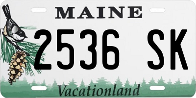 ME license plate 2536SK