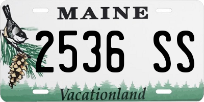 ME license plate 2536SS