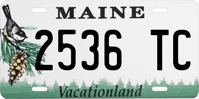 ME license plate 2536TC