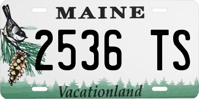ME license plate 2536TS