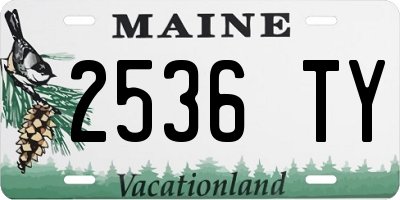 ME license plate 2536TY