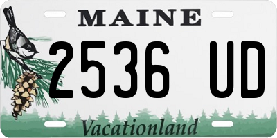 ME license plate 2536UD
