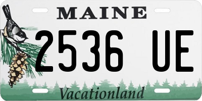 ME license plate 2536UE