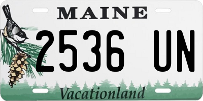 ME license plate 2536UN