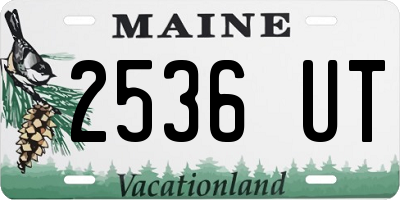 ME license plate 2536UT