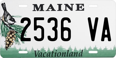 ME license plate 2536VA