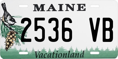 ME license plate 2536VB