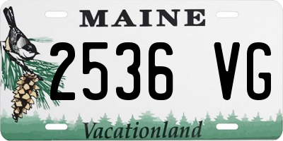 ME license plate 2536VG