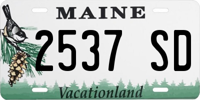 ME license plate 2537SD