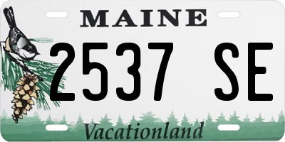 ME license plate 2537SE
