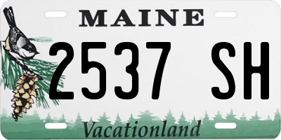 ME license plate 2537SH
