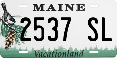 ME license plate 2537SL