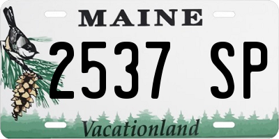 ME license plate 2537SP