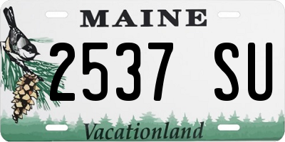ME license plate 2537SU