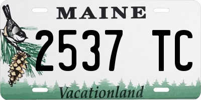 ME license plate 2537TC