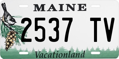 ME license plate 2537TV